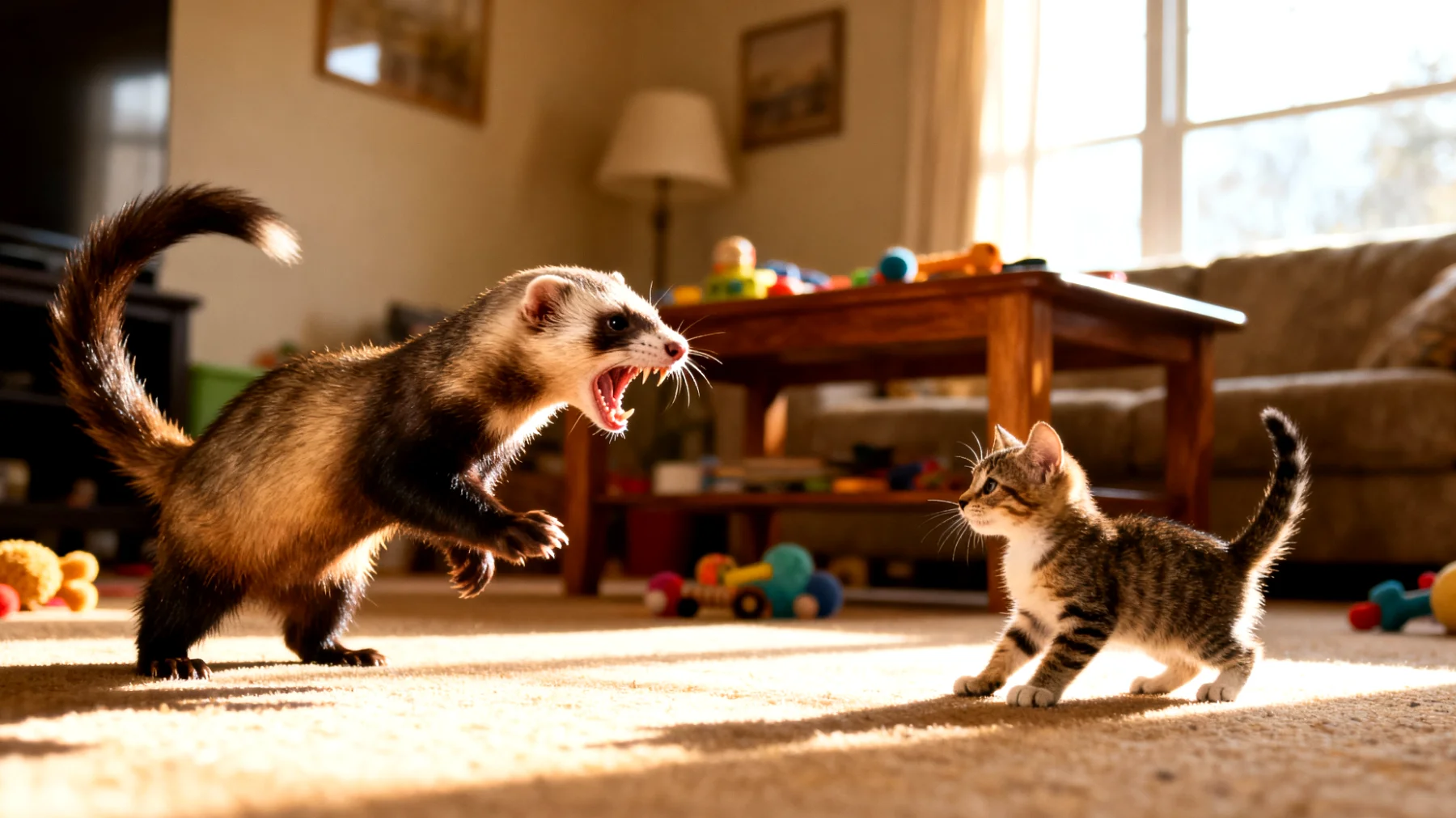 Frettchen zeigen oft aggressives oder dominantes Verhalten gegenüber anderen Haustieren wie Katzen, Hunden oder Nagetieren, was zu Konflikten und Verletzungen führen kann. Viele Halter suchen nach natürlichen Trainingsmethoden und Verhaltensübungen, um die Sozialisierung zu verbessern und ein harmonisches Zusammenleben zu ermöglichen."