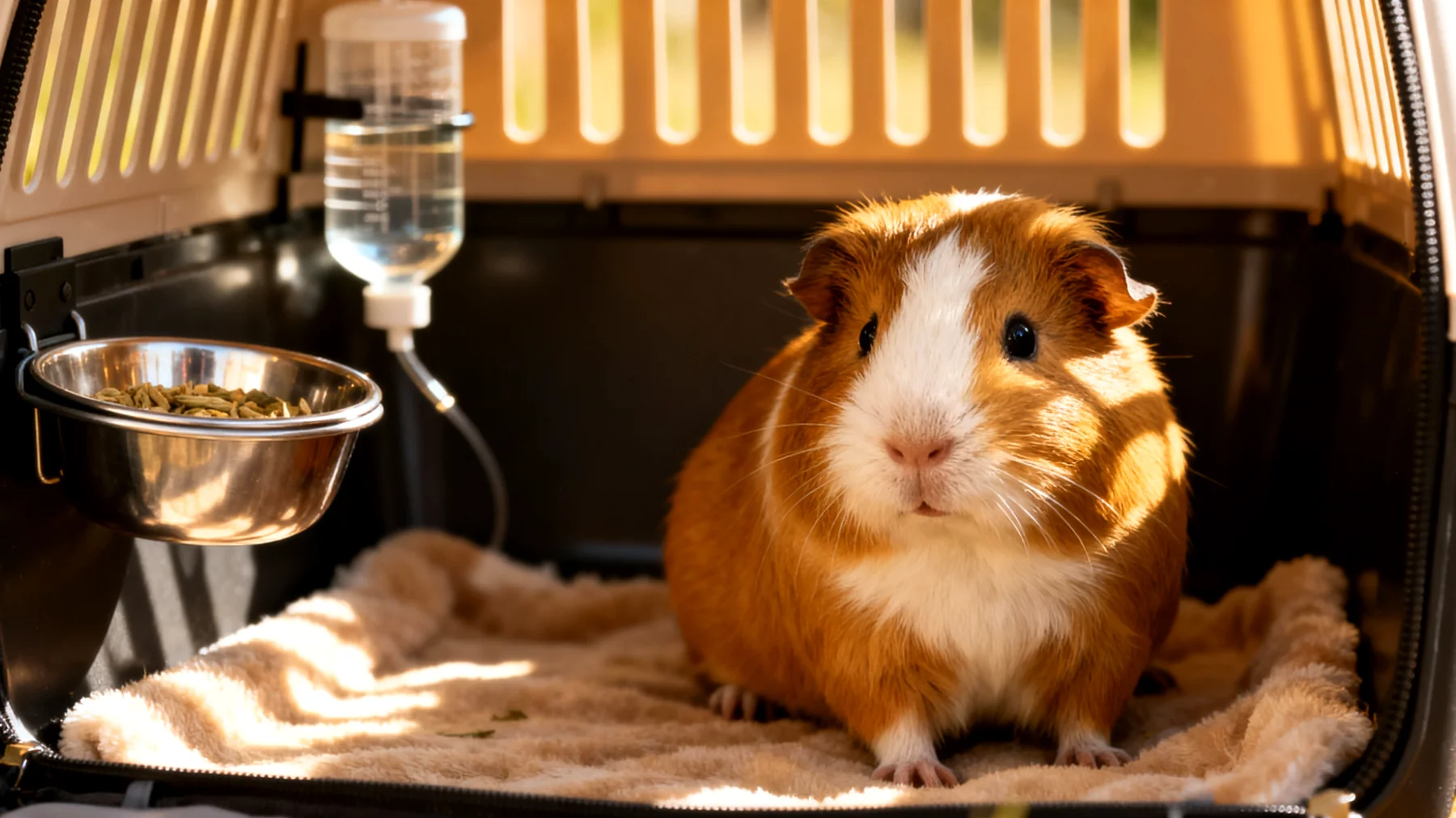 Meerschweinchen benötigen während einer Reise eine stabile tägliche Routine mit regelmäßigen Fütterungszeiten, konstanter Temperatur und vertrauten Ritualen, um Stress zu minimieren und ihr Wohlbefinden zu gewährleisten"