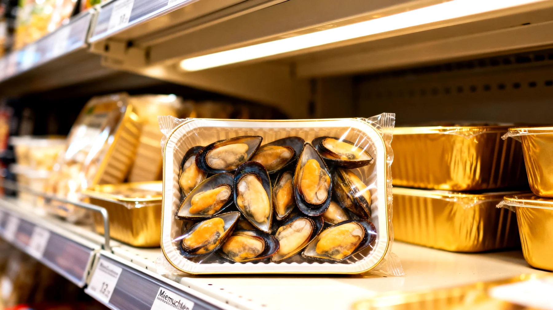 Verpackte Miesmuscheln"